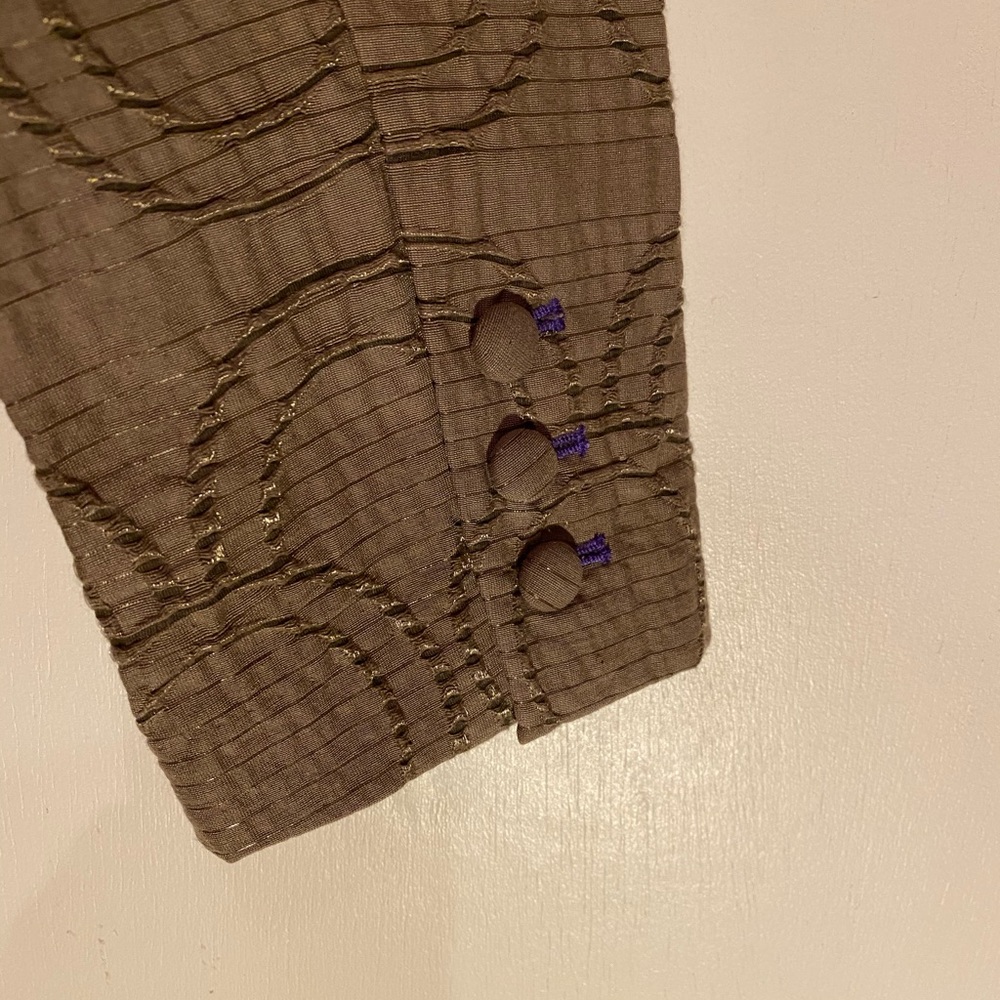 Simply Vera Patterned Blazer - Olive Green - Picture 3 of 5